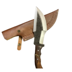 Custom Made Black Pattern Cobra Bowie Knife – Wood Handle