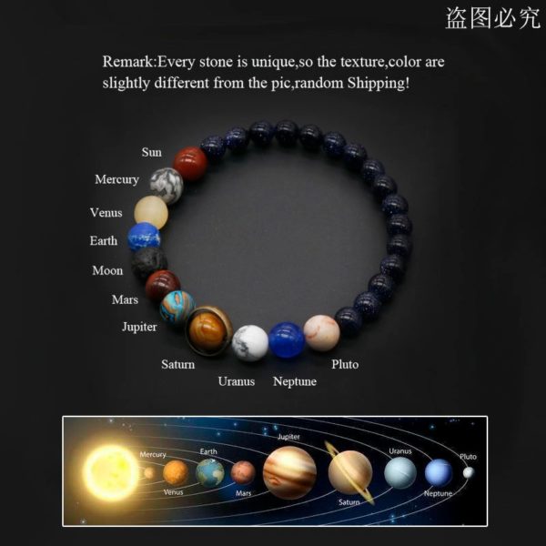 2020 Universe Solar System Bracelet Women Natural Stone Eight Planets Bracelet Men Best Friends Gift For Him Gift For Her MY8