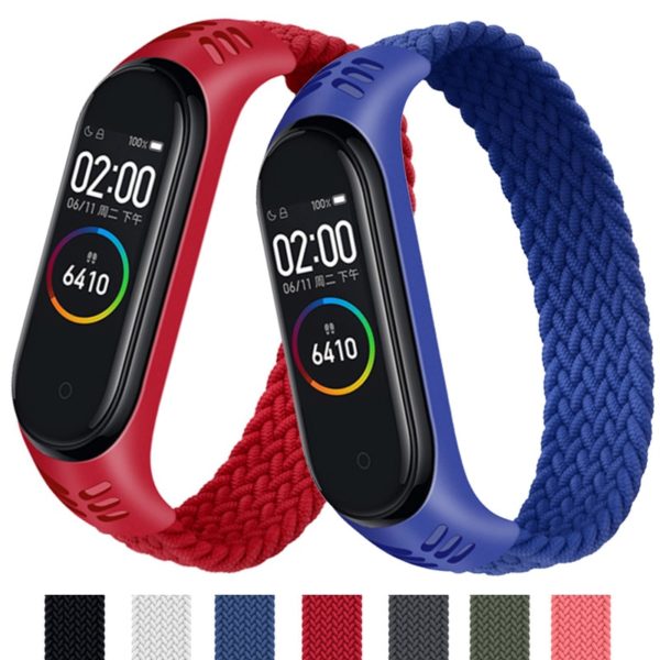Bracelet for Mi band 5 Strap Nylon Braided Solo Loop pulseira Replacement belt Miband4 5 Wristband for xiaomi Mi band 4 3 strap
