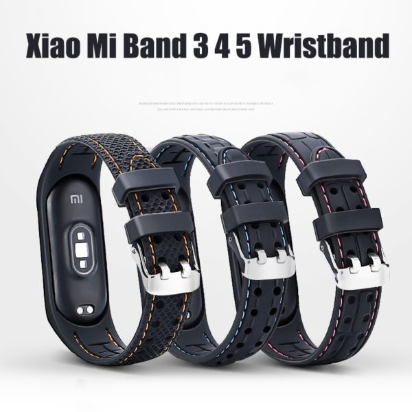 Silicone Smart watchband For Xiaomi Mi band 5 mi band 3 4 Sport watch band replacement beacelet belt for Mi band 4 5 wirst strap