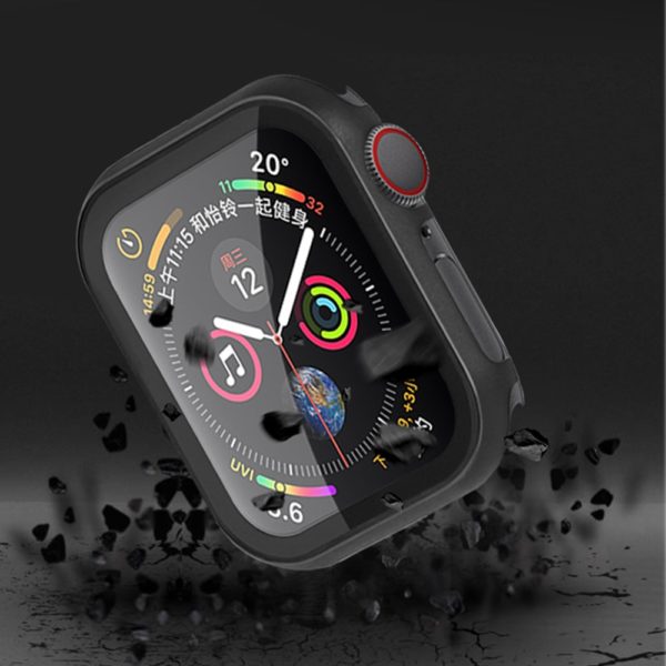 Glass+matel cover For Apple Watch case 44mm 42mm iwatch 40/38mm screen protector bumper applewatch serie 5 4 3 SE 6 Accessories
