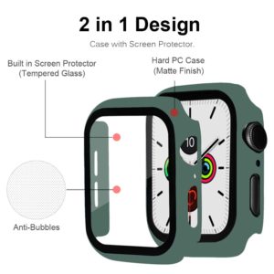 Glass+case For Apple Watch series 6 5 4 3 SE 44mm 40mm iWatch Case 42mm 38mm Screen Protector