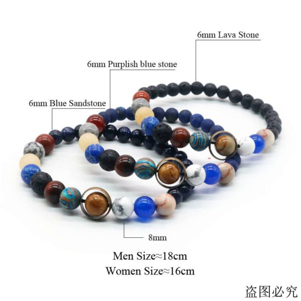 2020 Universe Solar System Bracelet Women Natural Stone Eight Planets Bracelet Men Best Friends Gift For Him Gift For Her MY8