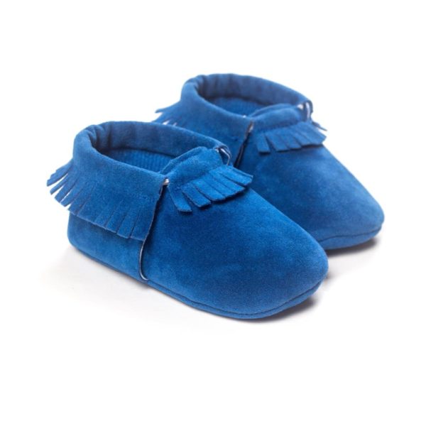 2020 PU Suede Leather Newborn Baby Moccasins Shoes Soft Soled Non-slip Crib First Walker