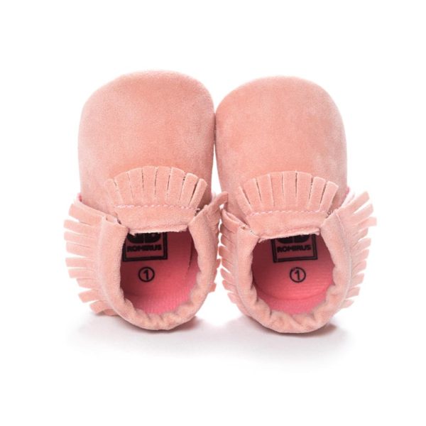 2020 PU Suede Leather Newborn Baby Moccasins Shoes Soft Soled Non-slip Crib First Walker