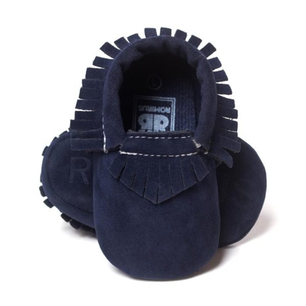 2020 PU Suede Leather Newborn Baby Moccasins Shoes Soft Soled Non-slip Crib First Walker