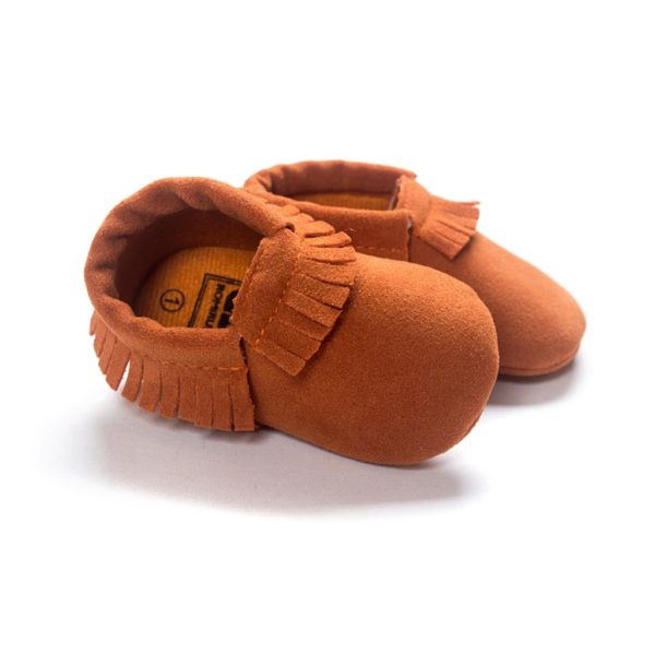 2020 PU Suede Leather Newborn Baby Moccasins Shoes Soft Soled Non-slip Crib First Walker