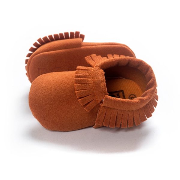 2020 PU Suede Leather Newborn Baby Moccasins Shoes Soft Soled Non-slip Crib First Walker