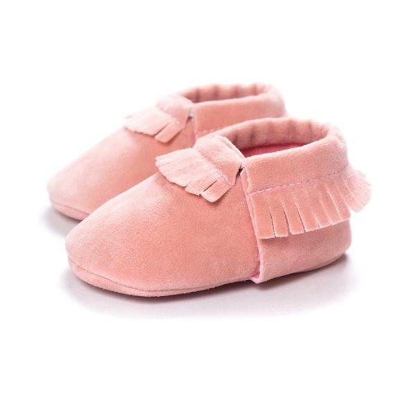 2020 PU Suede Leather Newborn Baby Moccasins Shoes Soft Soled Non-slip Crib First Walker