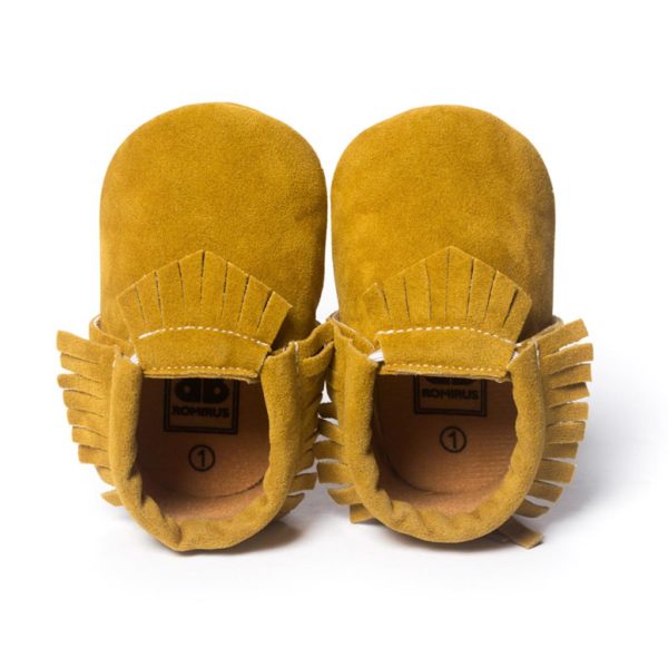 2020 PU Suede Leather Newborn Baby Moccasins Shoes Soft Soled Non-slip Crib First Walker