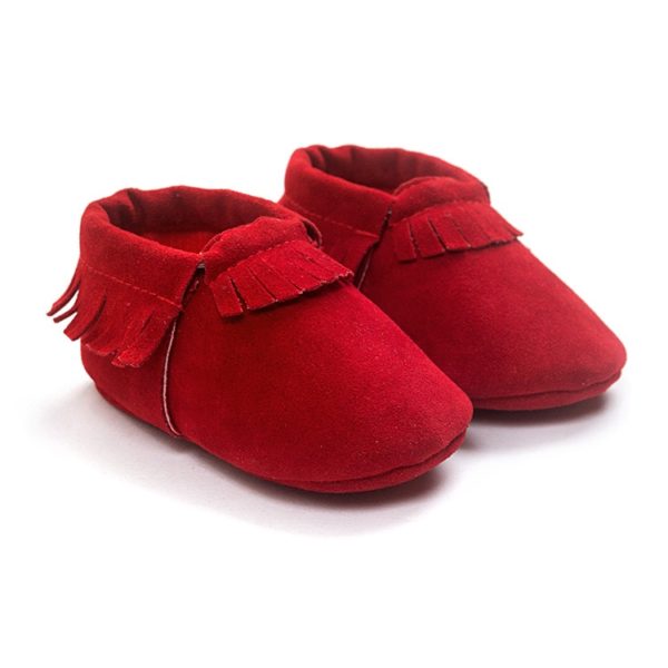 2020 PU Suede Leather Newborn Baby Moccasins Shoes Soft Soled Non-slip Crib First Walker